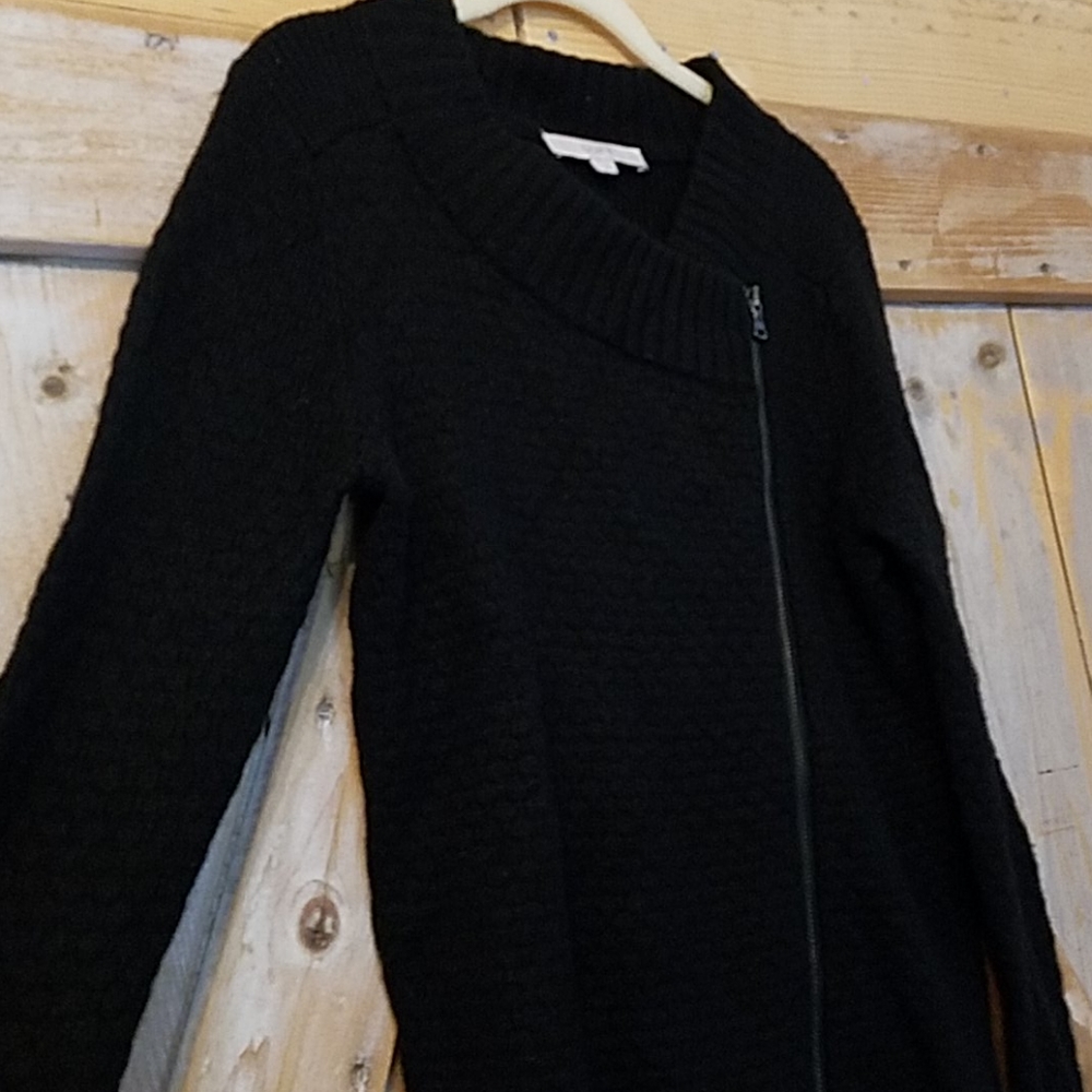 Loft Medium Black Sweater Jacket - image 2